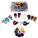 Thumb Finger Picks Plectrum With Plastic Picks Case, 1 Dozen (3 Pairs) SUNLP Celluloid Guitar thumb finger picks Mandolin Banjo thumb finger...
