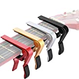 4 Pieces Guitar Capo Aluminum Metal Universal, Acoustic and Classical Electric Guitars, Bass, Banjo, Violin, Mandolin, Ukulele All Types...