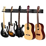 LEKATO Guitar Wall Hanger, Aluminum String Swing Guitar Wall Mount Hanger with 5 Adjustable Guitar Hangers for Electric Acoustic Guitar...