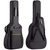 CAHAYA 41 Inch Acoustic Guitar Bag 0.35 Inch Thick Padding Water Resistent Dual Adjustable Shoulder Strap Guitar Case Gig Bag with Back...