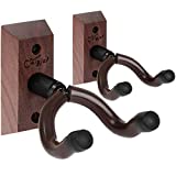 SNIGJAT Guitar Wall Hanger, 2 Pack Guitar Wall Mount, Guitar Hanger Wall Hook Holder Stand with Screws, Hardwood Guitar Wall Mount Hanger...