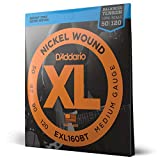 D'Addario Electric Bass Guitar Strings - EXL160BT 50-120 - Nickel Wound Bass Strings - For Bass Guitar 4 String - Balanced Tension Medium