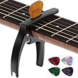 Guitar Capo,TANMUS 3in1 Zinc Metal Capo for Acoustic and Electric Guitars (with Pick Holder and 4Picks),Ukulele,Mandolin,Banjo,Guitar...